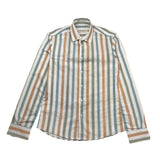 Alessandro Lamura Camicia Tricolore Con Fantasia A Righe Bianco Per Bambino