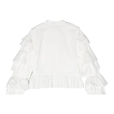 ELISABETTA FRANCHI camicia tinta unita con balze Bianco per Bambina EFCA208 BIANCO ELISABETTA FRANCHI 