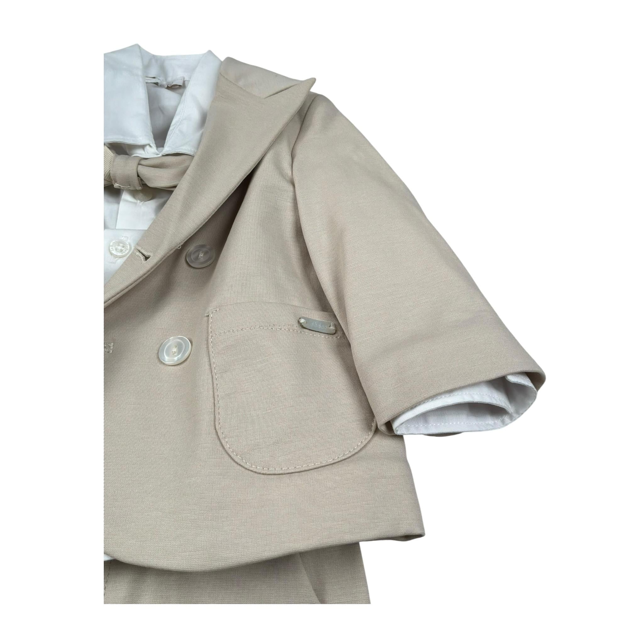 Le Bebe Completo 4 Pezzi Giacca-Pantalone-Camicia-Papillon per Neonato LBB5003 BEIGE LE BEBE 