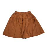 Pype Short Tinta Unita Con Elastico In Vita Marrone Per Bambina