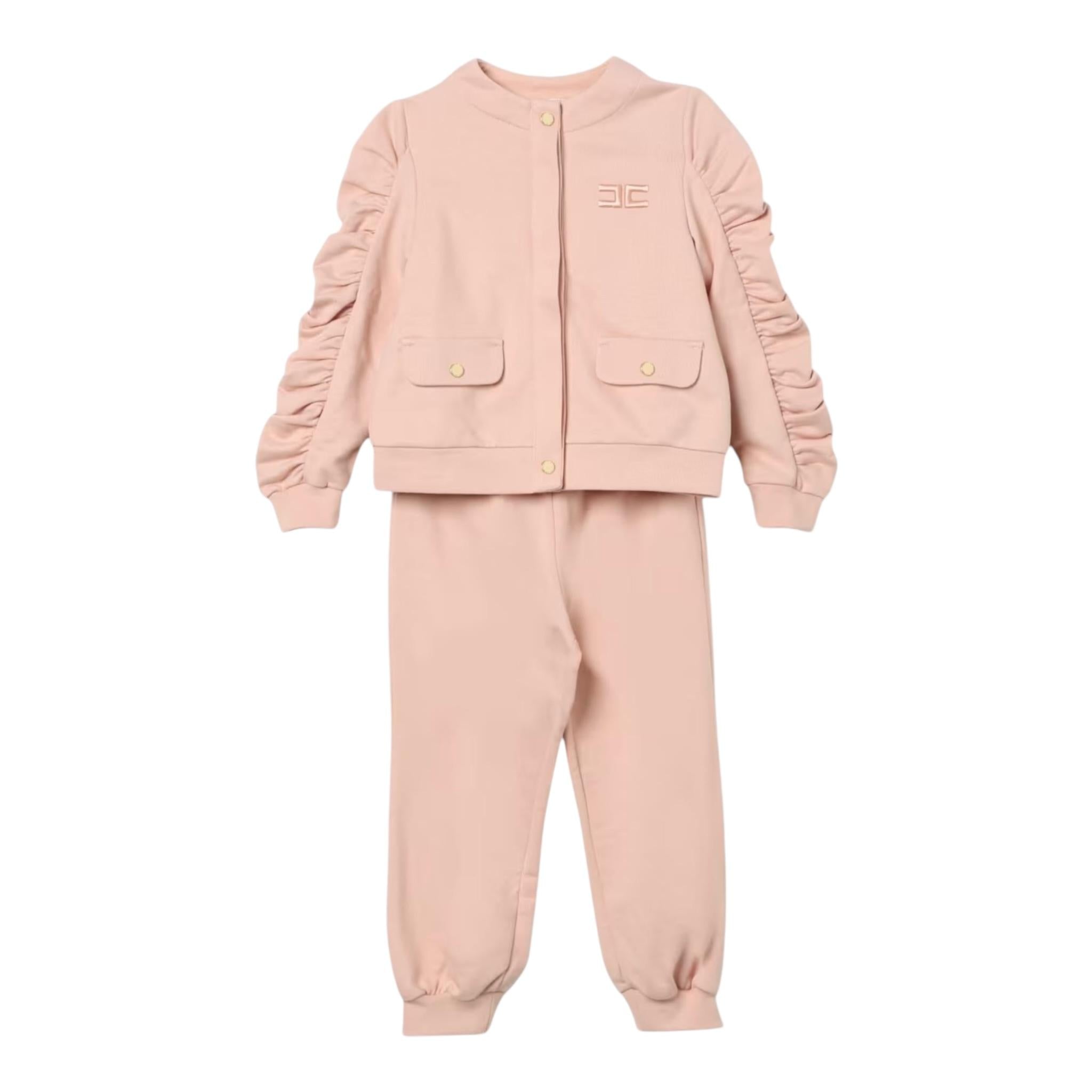 Elisabetta Franchi Completo 2 Pezzi Felpa-Pantalone Tinta Unita per Neonata EGCM005 ROSA ELISABETTA FRANCHI 