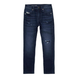 DIESEL jeans tinta unita con strappi Blu per Bambino J01540 BLU DIESEL 