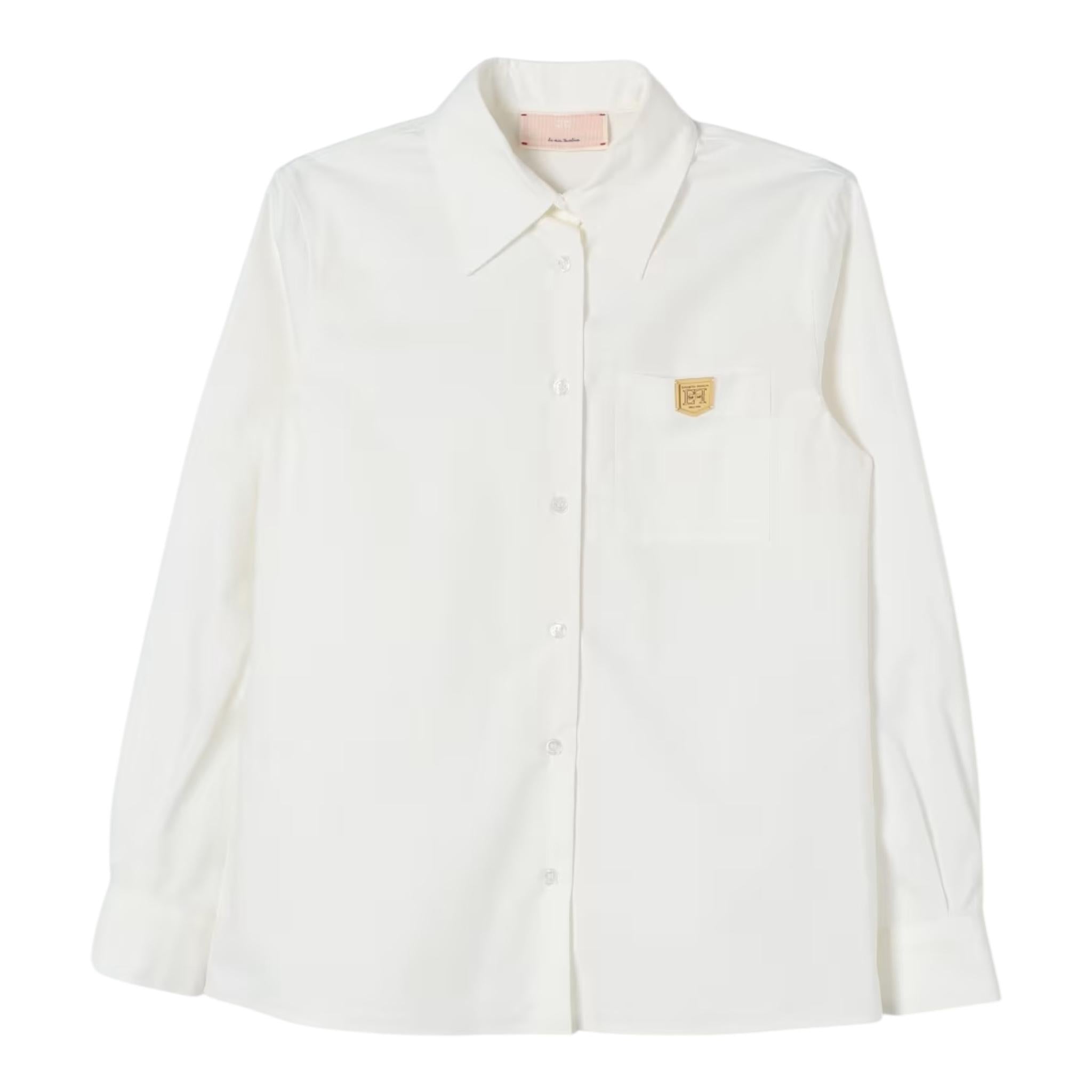 ELISABETTA FRANCHI camicia manica lunga tinta unita Panna per Bambina EFCA245 PANNA ELISABETTA FRANCHI 