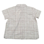 Petit Indi Camicia Tinta Unita con Fantasia A Quadri per Bambino SS25BK7427X BIANCO PETIT INDI 