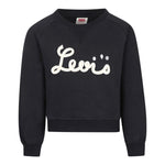 LEVI'S felpa girocollo tinta unita con stampa Nero per Bambino 4EL085 NERO LEVI'S 