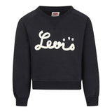 LEVI'S felpa girocollo tinta unita con stampa Nero per Bambino 4EL085 NERO LEVI'S 