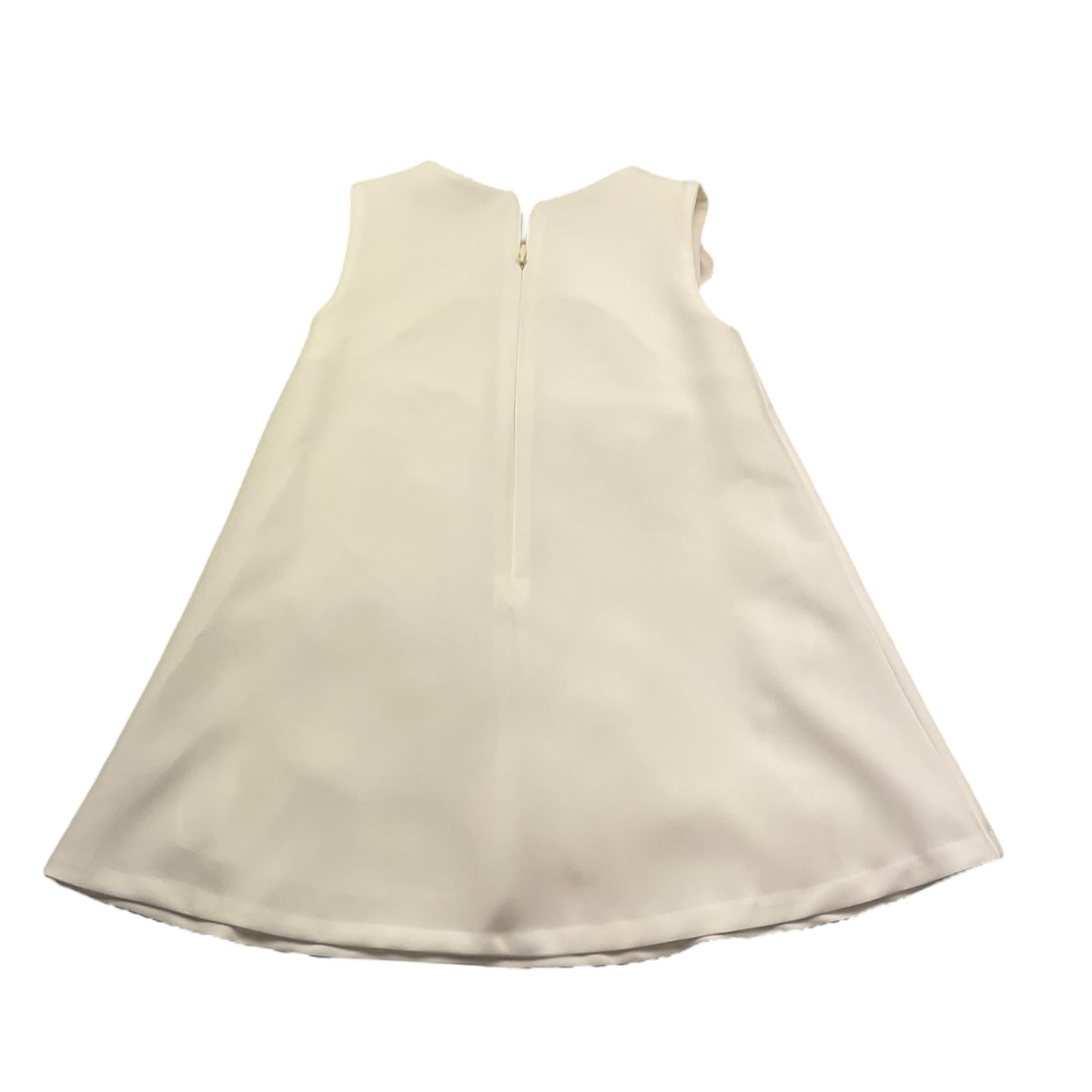 Fun & Fun Abito Giromanica Tinta Unita con Applicazioni per Bambina FNCBDR01059 BIANCO FUN & FUN 