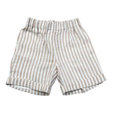 La Stupenderia Bermuda Tinta Unita con Fantasia A Righe per Neonato TJBR75 BIANCO LA STUPENDERIA 