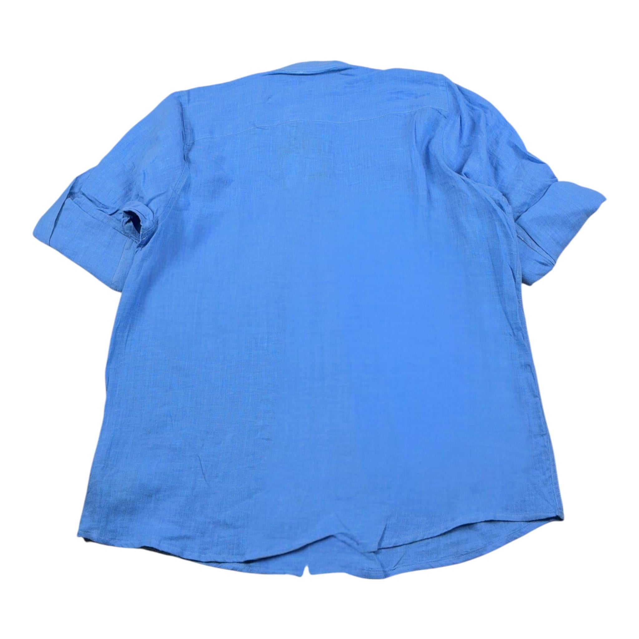 Never Too Camicia tinta unita con Collo Coreano Azzurro per Bambino MT1568R AZZURRO NEVER TOO 