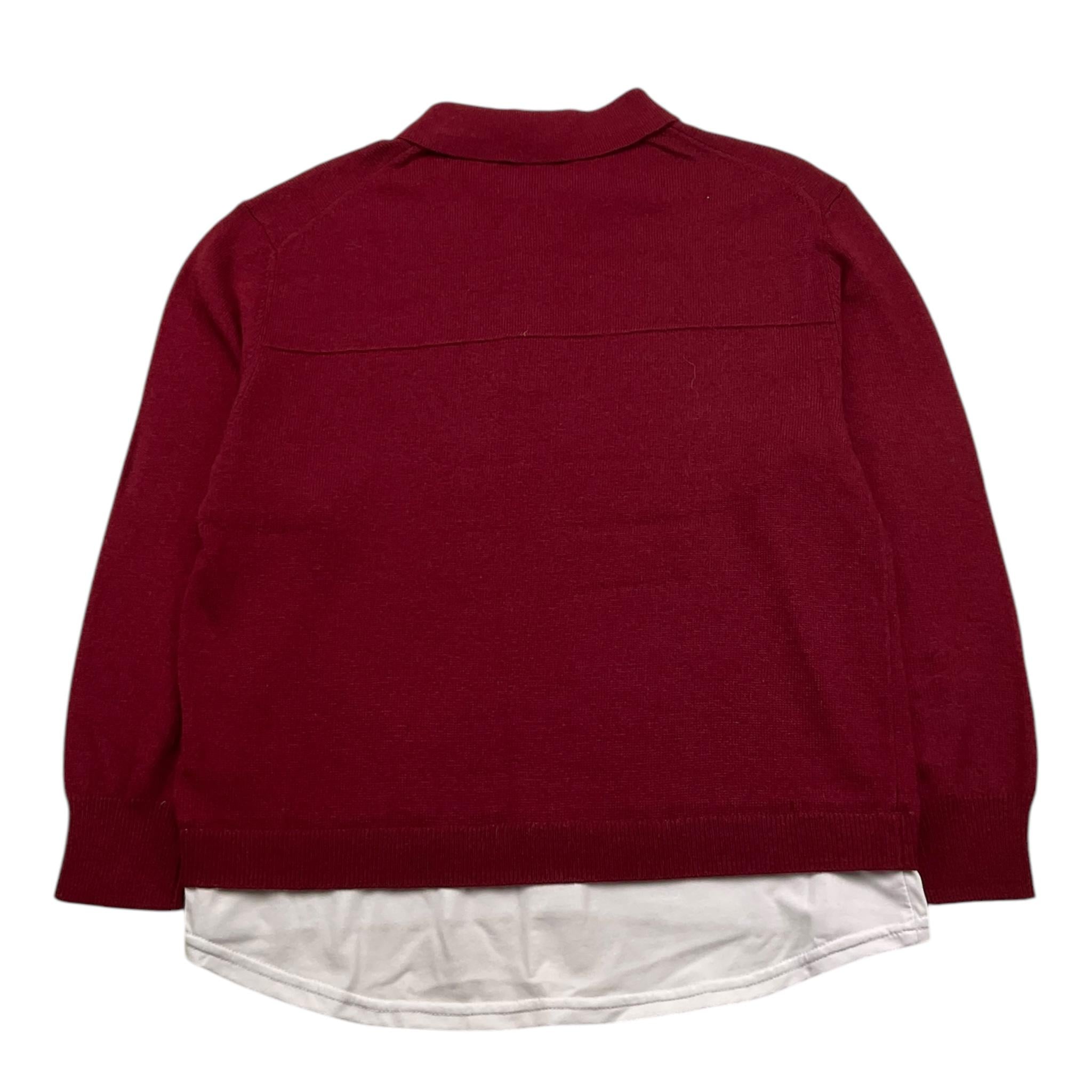 PAOLO PECORA maglia cn colletto tinta unita con finta t-shirt Rosso per Bambino PP4086 ROSSO PAOLO PECORA 