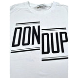 Dondup T-Shirt Girocollo Tinta Unita con Stampa Logo per Bambino DMTS42 BIANCO DONDUP 