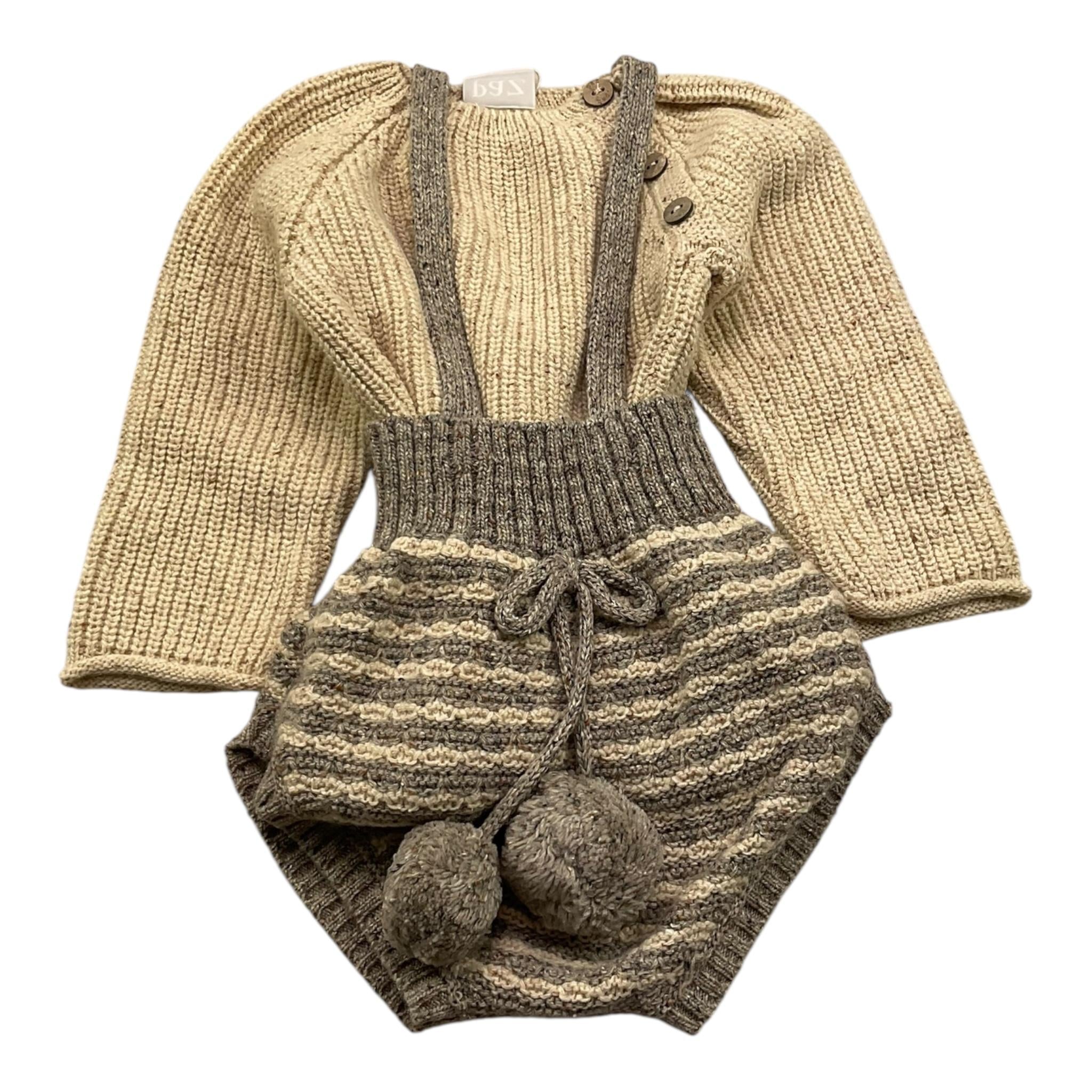 PAZ RODRIGUEZ completo 2 pezzi maglia-pagliaccetto Beige per Neonato 003131813 BEIGE PAZ RODRIGUEZ 