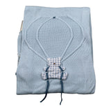 Marlu' Coperta Tinta Unita con Ricami per Neonato EB6780 AZZURRO MARLU' 