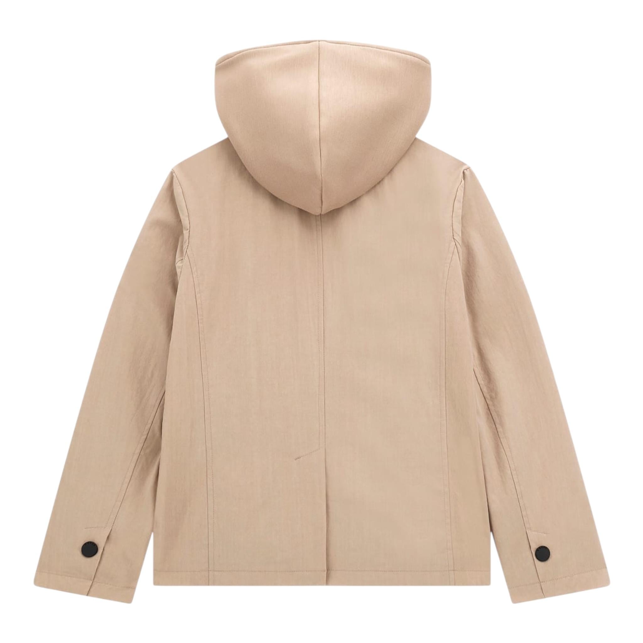 Guess Giacca Tinta Unita con Cappuccio per Bambino L4RL03WFK BEIGE GUESS 