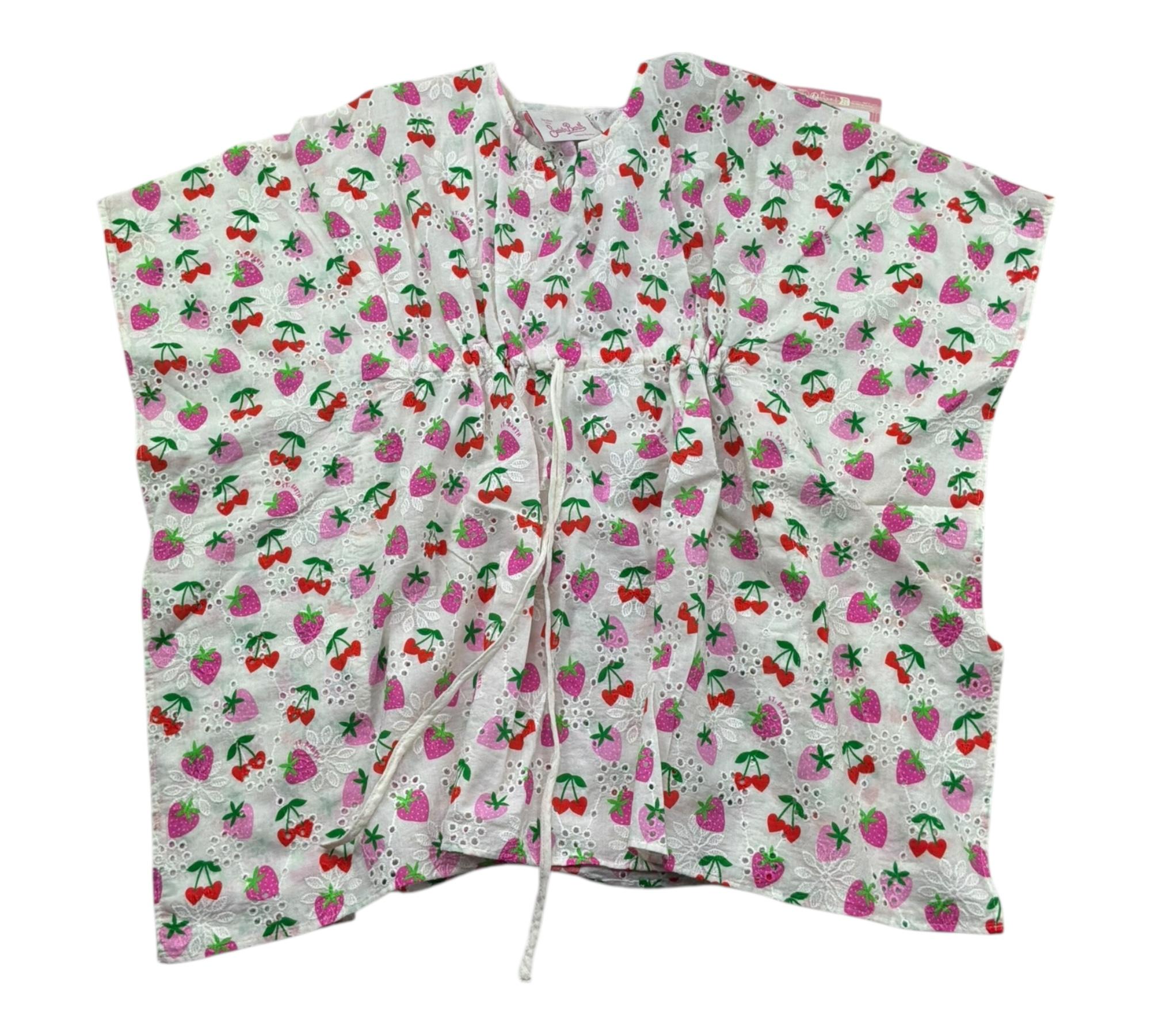 Saint Barth Camicia Modello Mantella Tinta Unita In Pizzo Sangallo per Bambina KATE BIANCO SAINT BARTH 