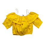 Naida Camicia Mezza Manica Tinta Unita per Bambina NACA152 GIALLO NAIDA 