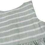 Babyvip Abito Tinta Unita con Fantasia A Righe per Neonata T1352 VERDE BABYVIP 