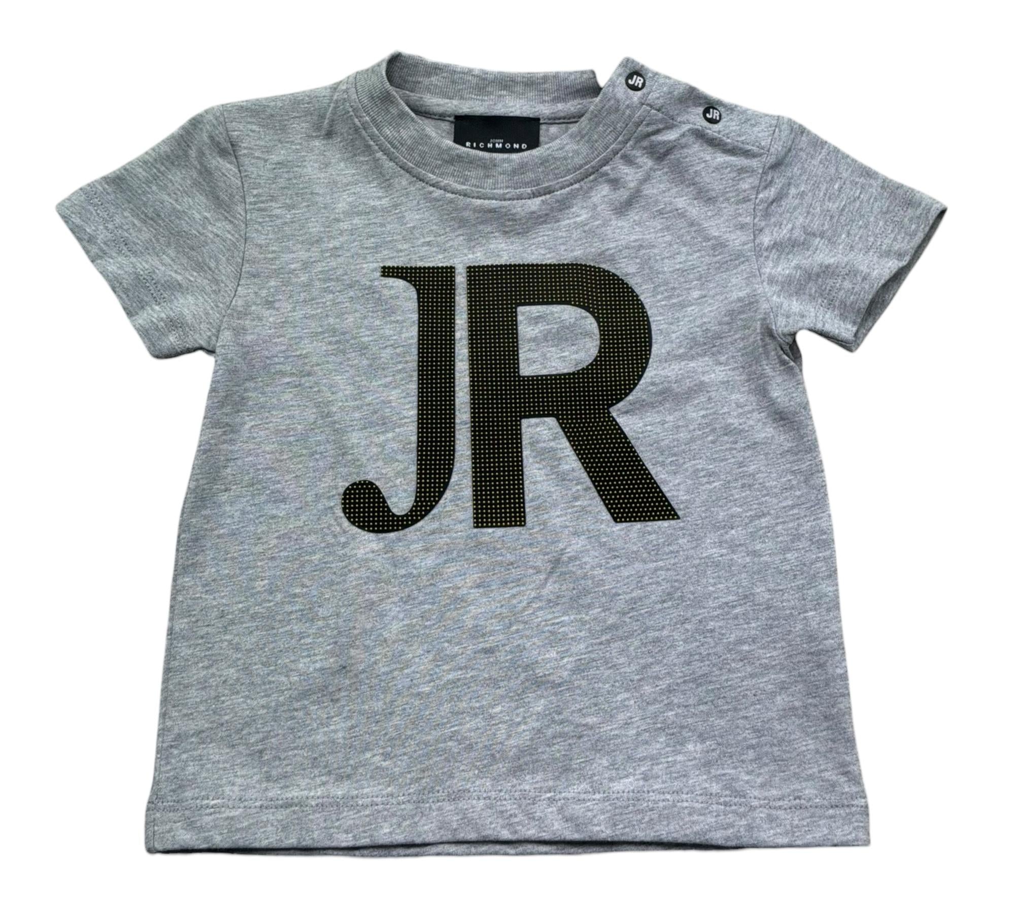 John Richmond T-Shirt Girocollo Tinta Unita con Stampa per Neonato RIP26067TS GRIGIO JOHN RICHMOND 