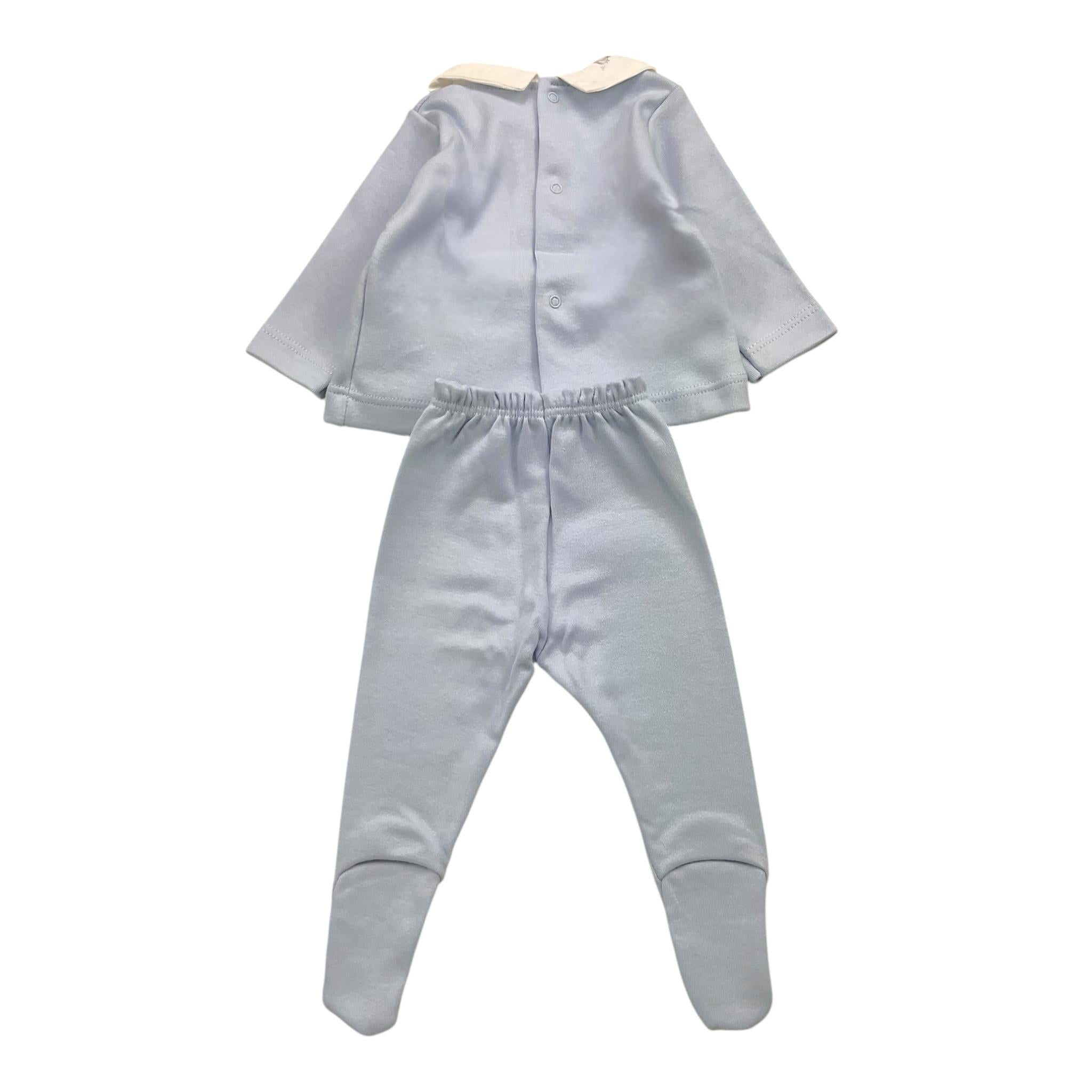 CALAMARO completo 2pz maglia-ghettina tinta unita Azzurro per Neonato 11010 AZZURRO CALAMARO 