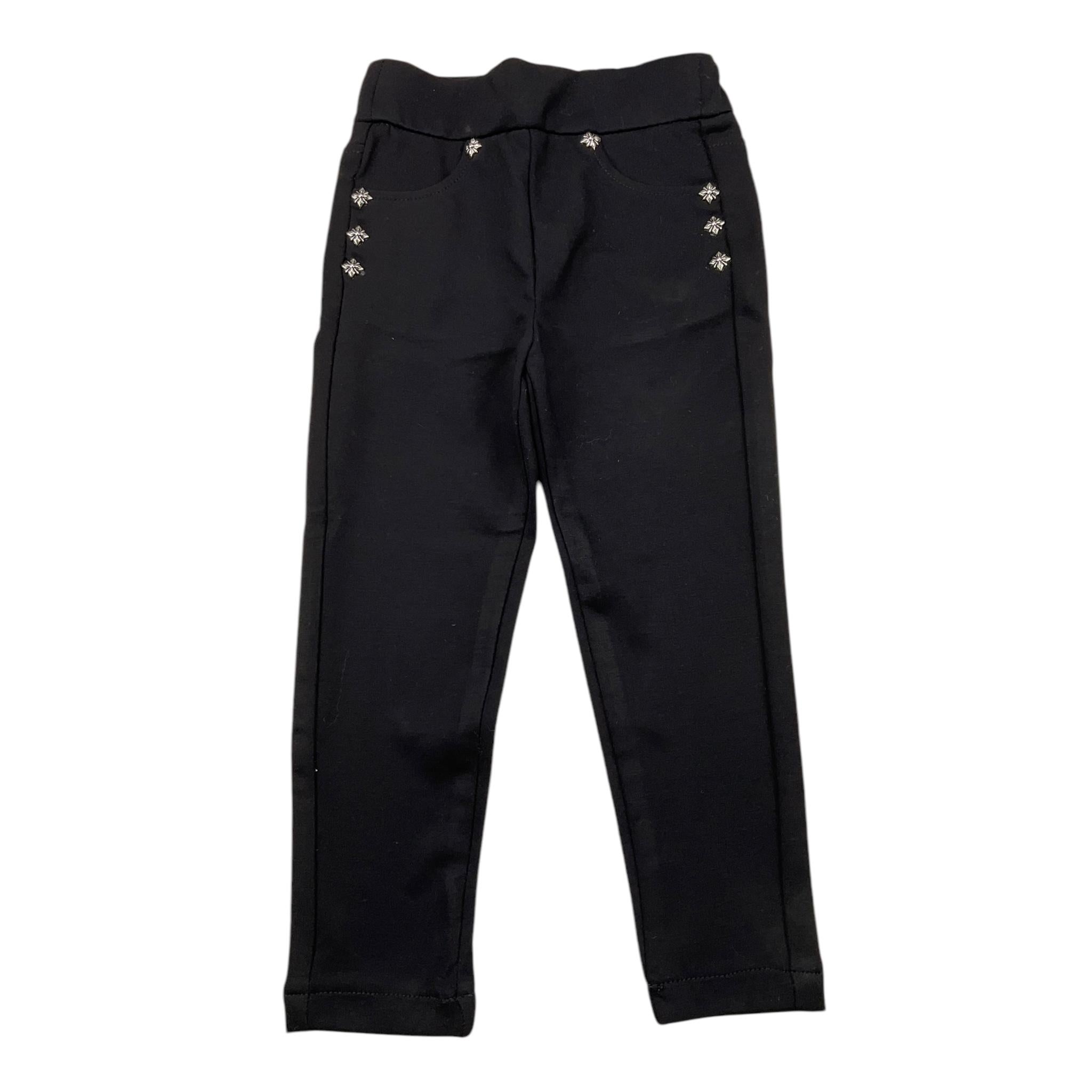 JOHN RICHMOND pantalone tinta unita con applicazioni Nero per Bambina RGA24020LEJ NERO JOHN RICHMOND 