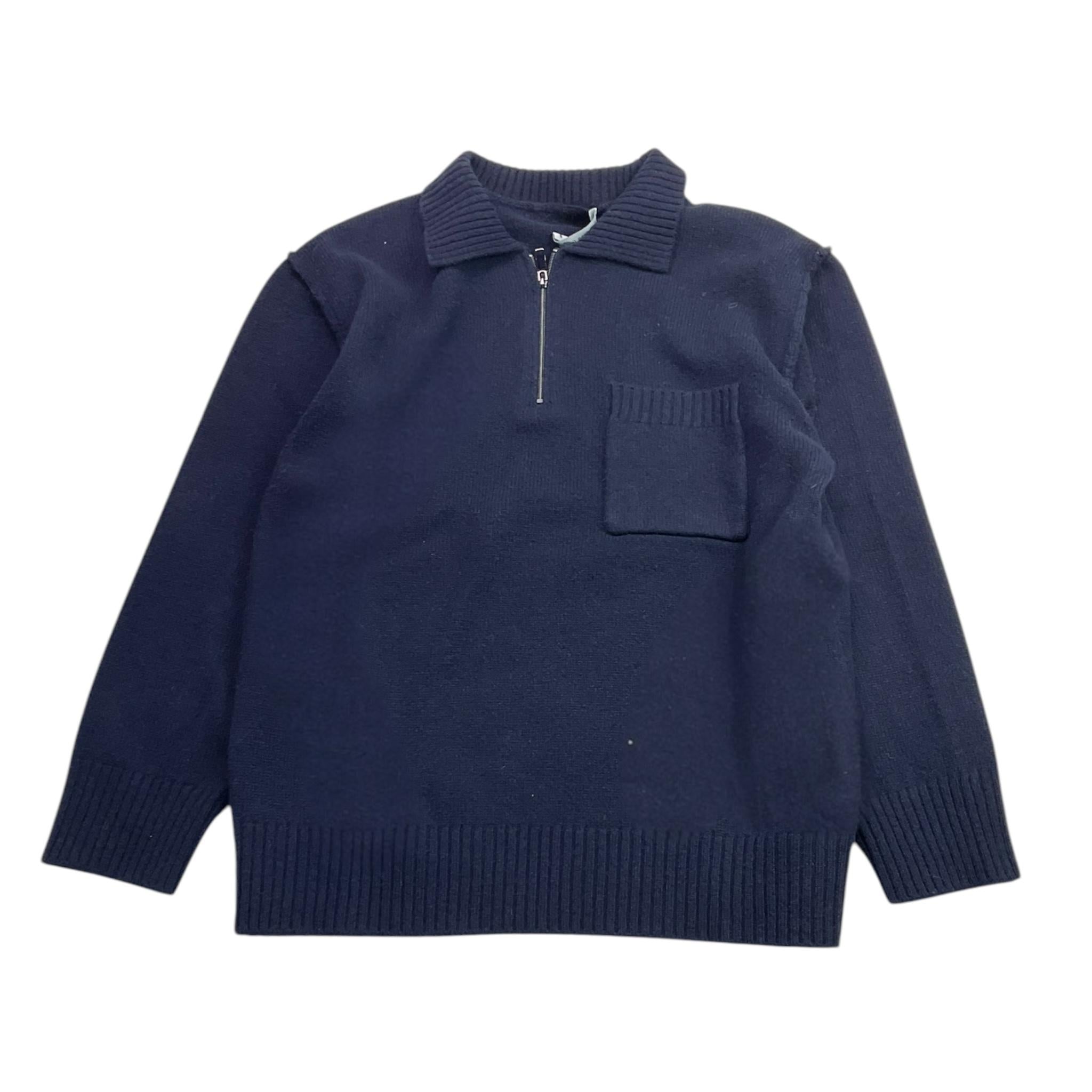 PAOLO PECORA maglia tinta unita con zip Blu per Bambino PP4097 BLU PAOLO PECORA 