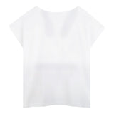 Billieblush T-Shirt Tinta Unita con Stampa Brillantini per Neonata U21036X BIANCO BillIEBLUSH 