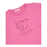 DIXIE shirt girocollo tinta unita con stampa Rosa per Bambina KF4029X ROSA DIXIE 