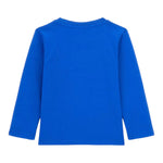 GUESS shirt girocollo tinta unita con stampa Cobalto per Neonato N4YI13K8HM4N COBALTO GUESS 