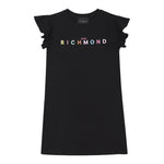 John Richmond T-Shirt Girocollo Tinta Unita con Logo per Bambina RGP25141TS NERO JOHN RICHMOND 