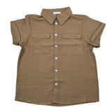 Barcellino Camicie Mezza Manica Tinta Unita per Bambino 120413 BEIGE BARCELLINO 