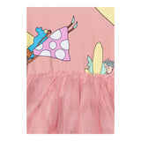 Stella Mccartney Abito Manica Lunga Tinta Unita con Tulle per Bambina TW1A90 ROSA STELLA McCARTNEY 