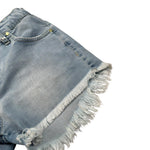 Lu Lu By Miss Grant Short In Denim Tinta Unita con Elastico In Vita per Bambina LL3376 AZZURRO LU LU BY MISS GRANT 