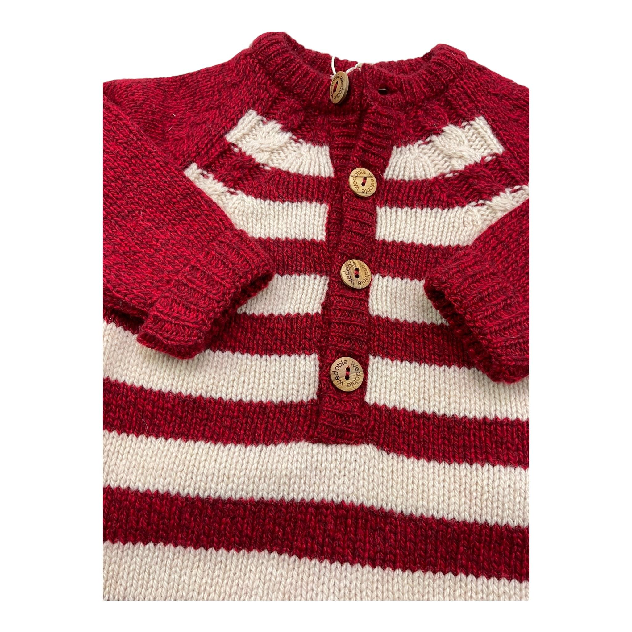 WEDOBLE tutina manica lunga fantasia a righe Rosso per Neonato I2410346 ROSSO WEDOBLE 