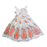 Dixie Abito Tinta Unita con Fantasia per Bambina AB46084G39 BEIGE DIXIE 