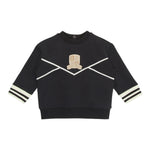 EMPORIO ARMANI felpa girocollo tinta unita con stampa Blu per Bambino 6DHMJ7XJ BLU EMPORIO ARMANI 