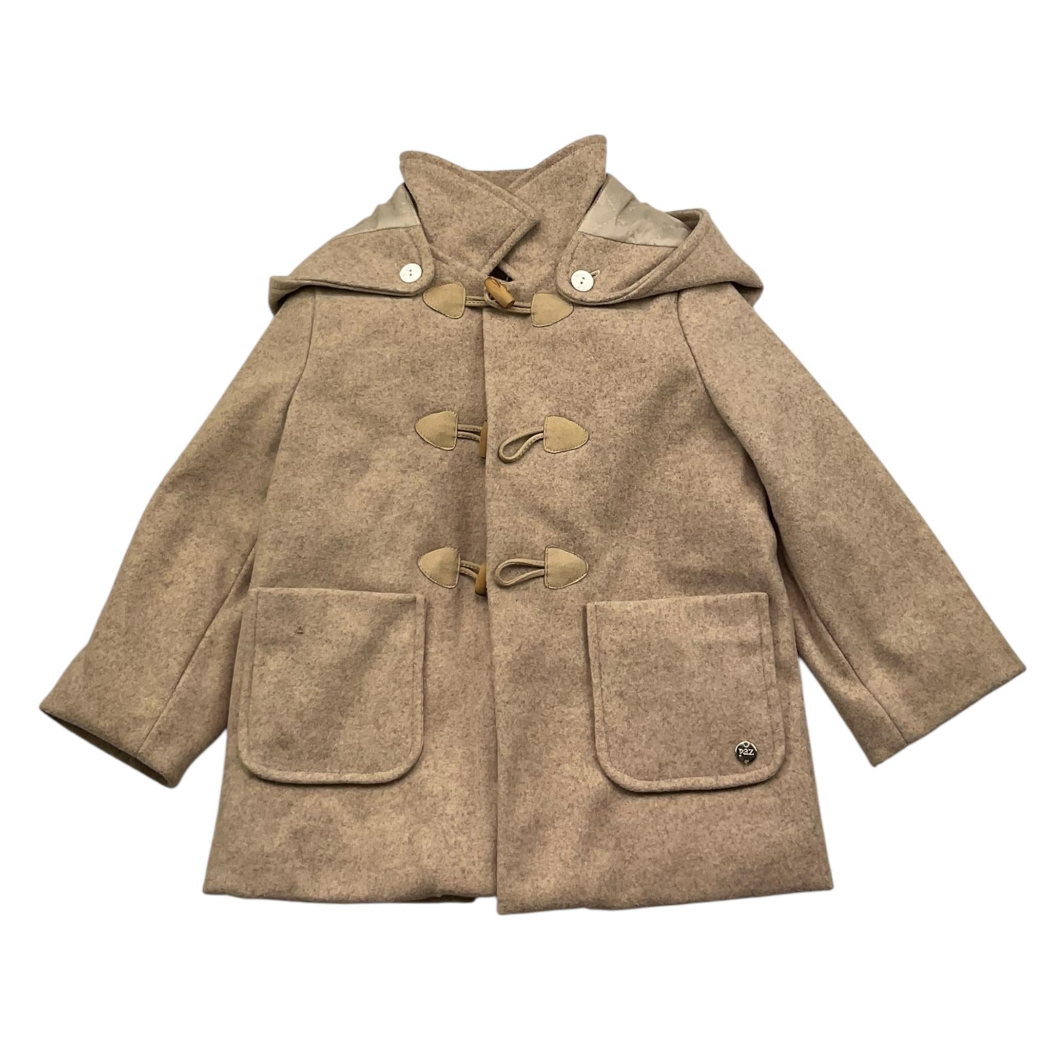 PAZ RODRIGUEZ cappotto tinta unita con cappuccio  Beige per Bambino 012151004J BEIGE PAZ RODRIGUEZ 