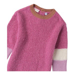 SARABANDA abito tinta unita in maglia girocollo Magenta per Bambina 0A213 MAGENTA SARABANDA 