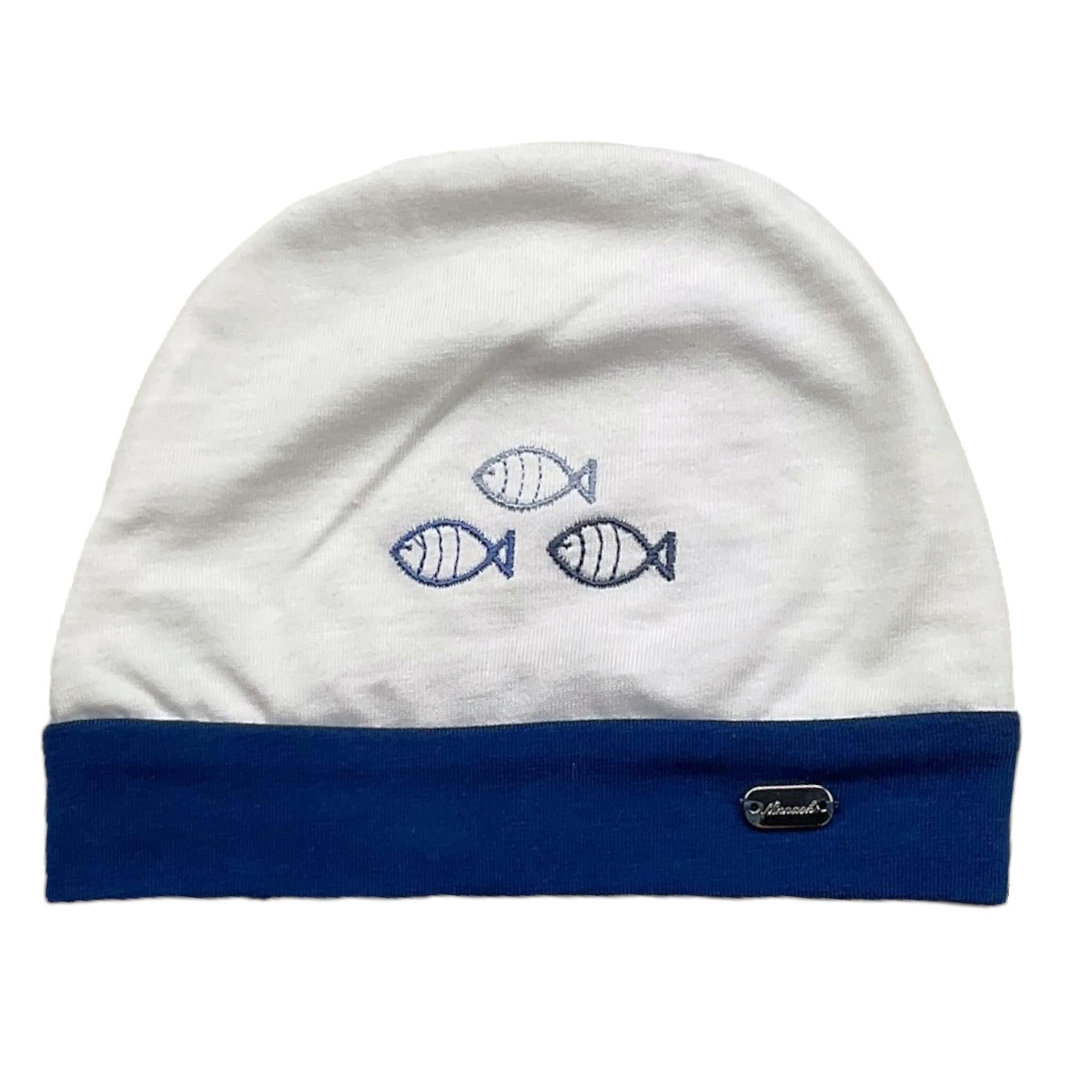 Ninnaoh Cappello Tinta Unita con Stampa per Neonato E21291 BIANCO NINNAOH 