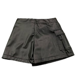 SARABANDA short in ecopelle tinta unita Nero per Bambina A240 NERO SARABANDA 