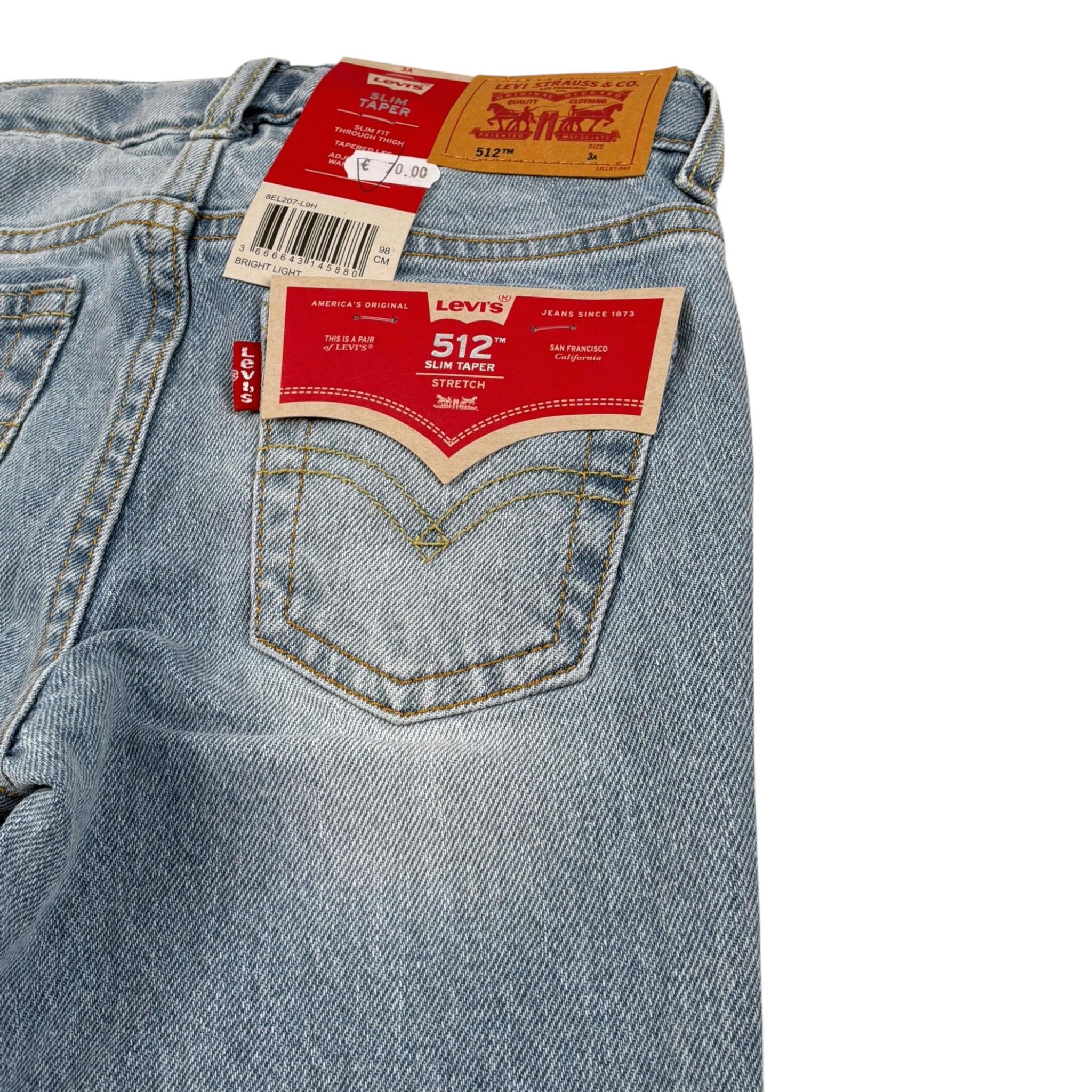 Levi'S Jeans Tinta Unita con Girovita Regolabile per Neonato 8EL207N AZZURRO LEVI'S 