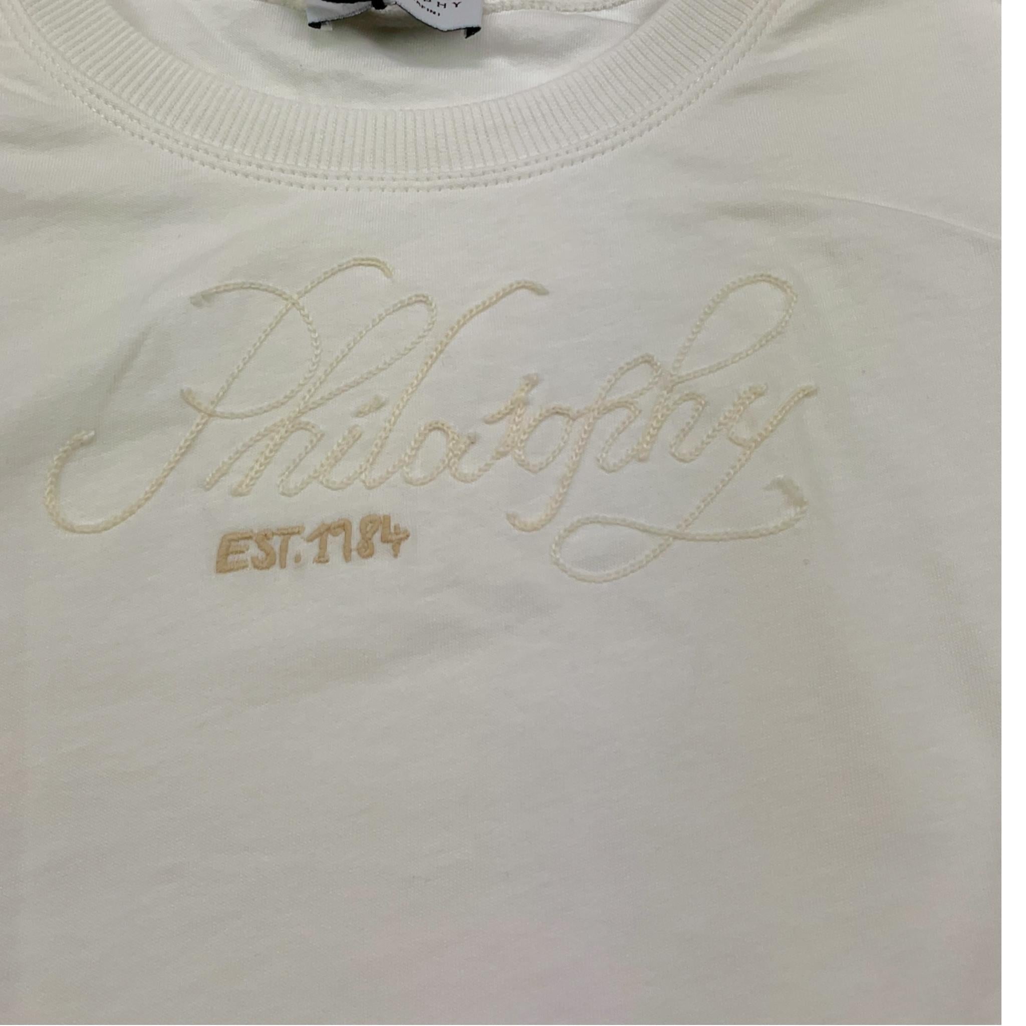 Philosophy Felpa Girocollo Tinta Unita Giromanica per Bambina I9E608 BIANCO PHILOSOPHY 