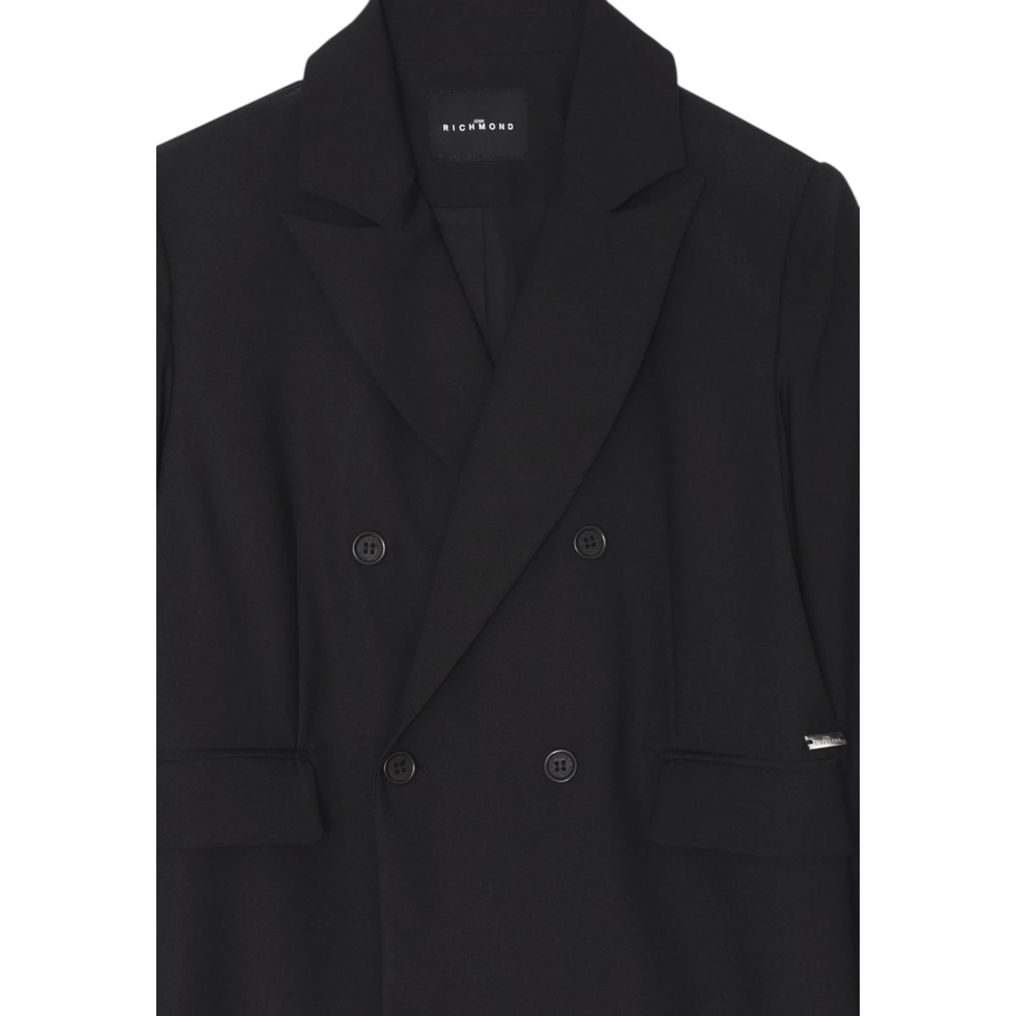 John Richmond Giacca Tinta Unita con Bottoni per Bambina RBP25234GC NERO JOHN RICHMOND 