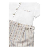 Mayoral Completo 2 Pezzi Camicia-Bermuda Bicolore per Neonato 1211 BIANCO/BEIGE MAYORAL 