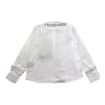 Trussardi Camicia Tinta Unita Manica Lunga con Logo per Bambino TBP24015CA BIANCO TRUSSARDI 