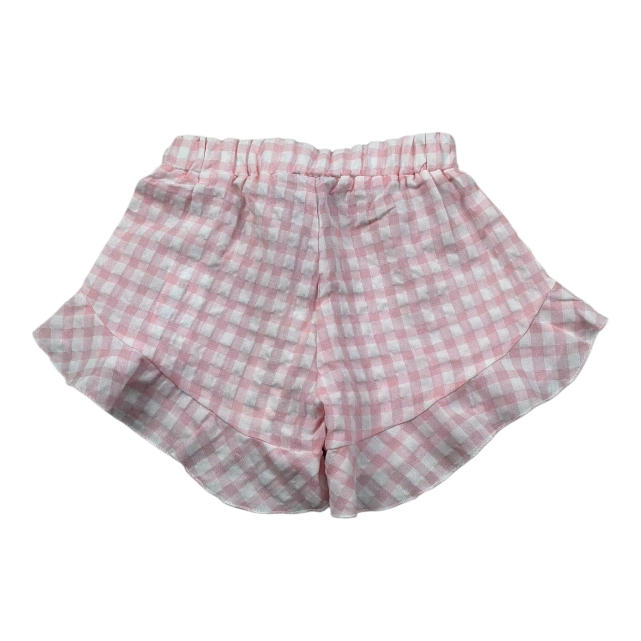 Please Short Fantasia Quadretti Bicolore per Neonata RE13273G71 BIANCO/ROSA PLEASE 