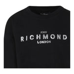 JOHN RICHMOND felpa chiusa girocollo tinta unita cn stampa logo Nero per Bambina RGA24053PE NERO JOHN RICHMOND 