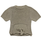Pinko T-Shirt Girocollo Tinta Unita Glitterata Oro Per Bambina
