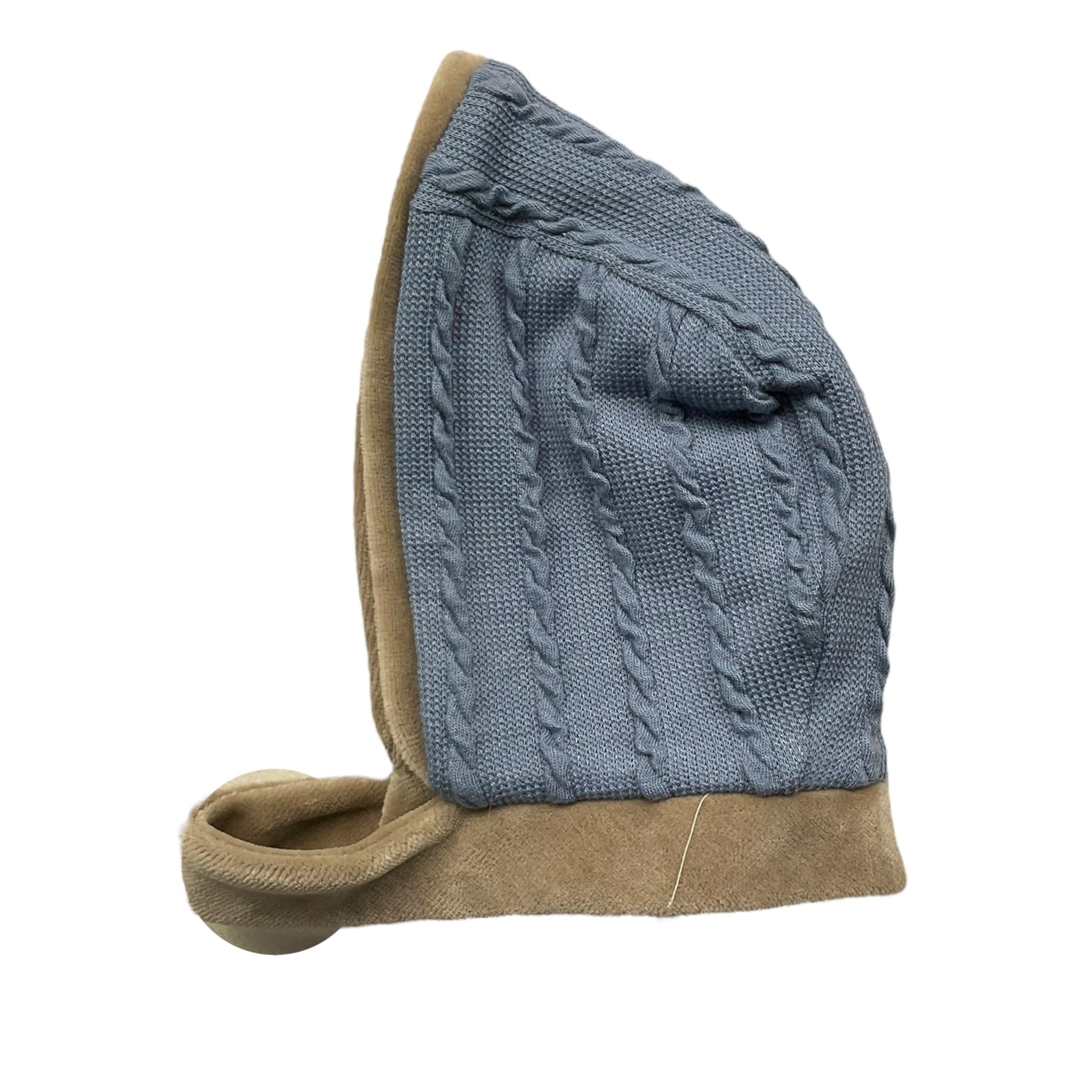 LA STUPENDERIA cappello bicolore con bottoni Azzurro/beige per Neonato TBCP00 AZZURRO/BEIGE LA STUPENDERIA 
