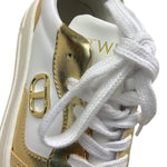 TWINSET sneakers bicolore con lacci Bianco/oro per Bambina 241GCJ110 BIANCO/ORO TWINSET 