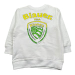 Blauer Felpa Chiusa Girocollo Tinta Unita con Stampa per Neonato 25SBLKF03551N BIANCO BLAUER 